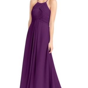 Azazie Purple Halter Wedding Dress